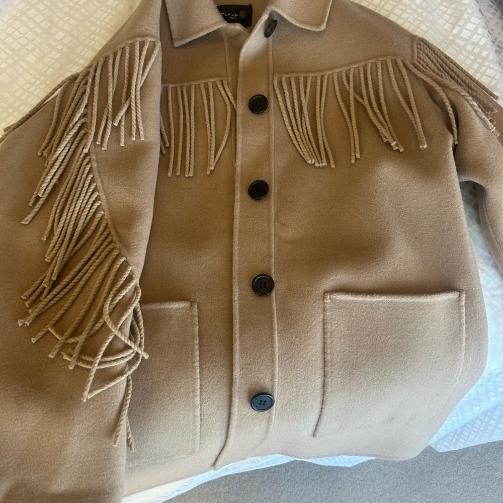 Kooples fringe wool coat - Picture 3 of 8